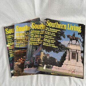 Set Of 4 Vintage Southern Living Magazines June July August October 1989 Home &